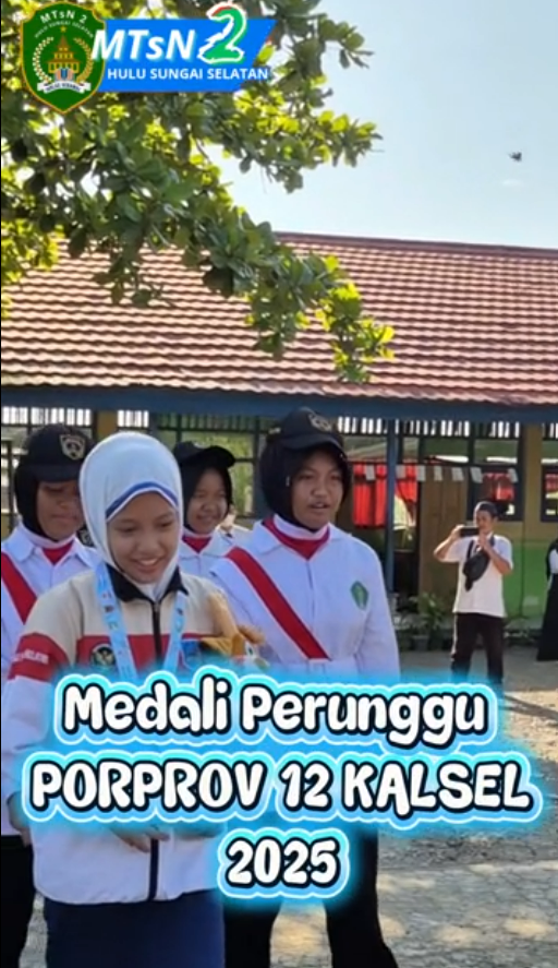 Penyambutan Siswa Berprestasi MTsN 2 HSS Peraih Medali Perunggu Cabang Olahraga Tinju PORPROV